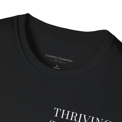 Thriving (Visually) T-Shirt — "No further investigation needed" Minimal Graphic Tee