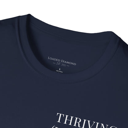 Thriving (Visually) T-Shirt — "No further investigation needed" Minimal Graphic Tee