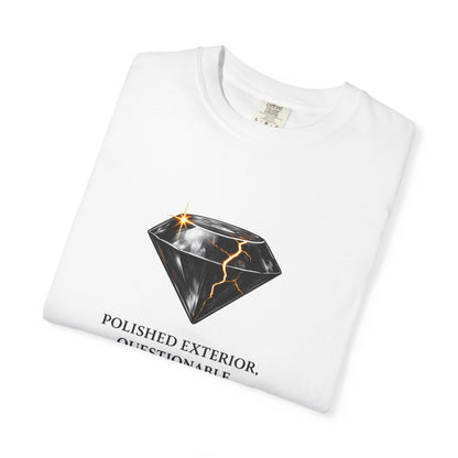 Diamond Graphic T-Shirt — "Polished Exterior, Questionable Decisions"