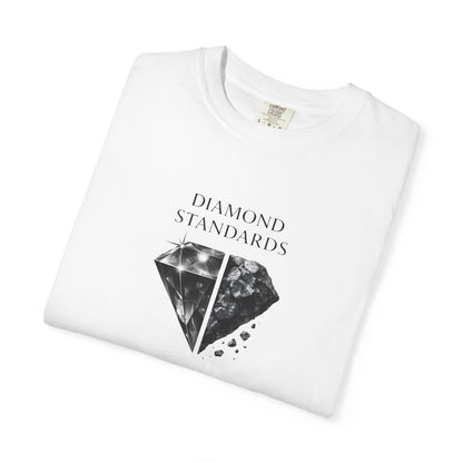Diamond Standards Tee — “Rock Bottom Behavior” Graphic T-Shirt