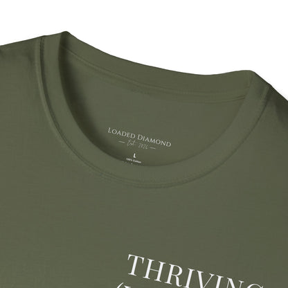 Thriving (Visually) T-Shirt — "No further investigation needed" Minimal Graphic Tee